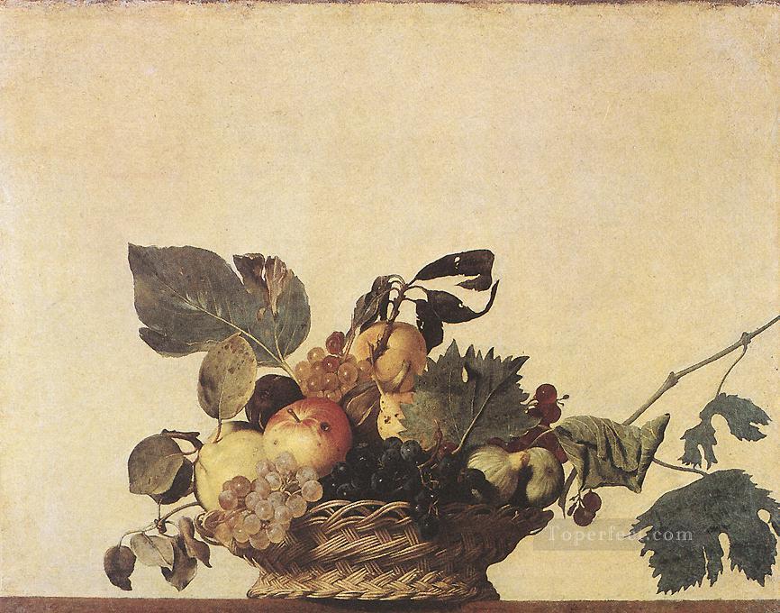 果物のかごの静物画 カラヴァッジョ油絵